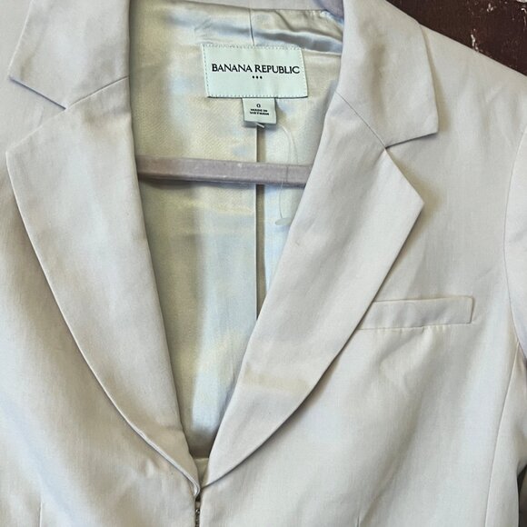 Banana Republic Lyocell Blend Peplum Blazer 0 - Picture 3 of 10